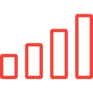 Red graph icon