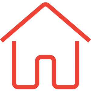 Red house icon