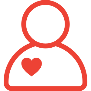 Red person icon